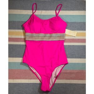 NWT HEYTALALA Hot Pink One-Piece Swimsuit Sz Medium